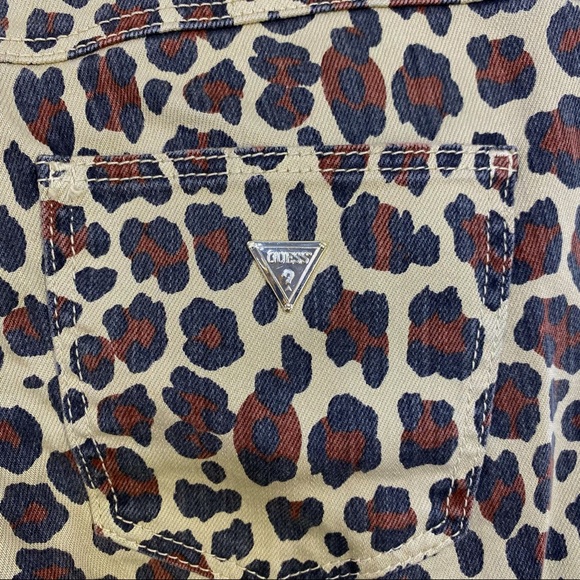 NWT Guess 1981 Leopard High Rise Jeans - Picture 7 of 8